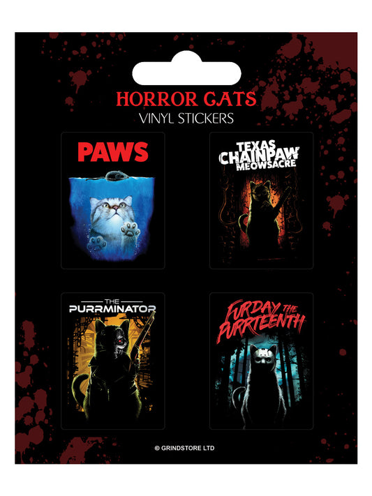 Horror Cats Vinyl Sticker Set