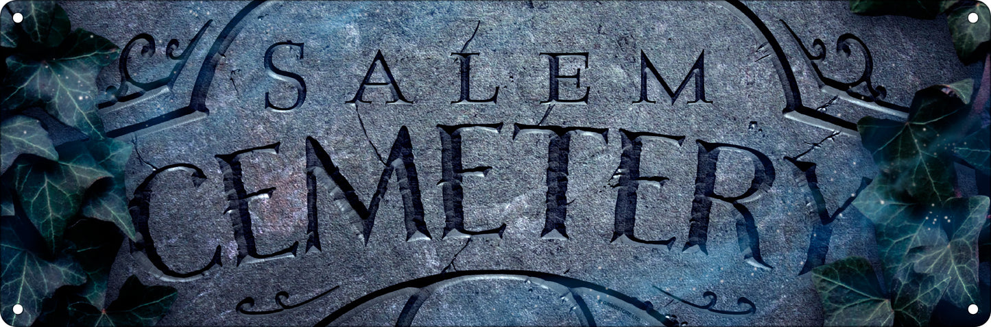 Salem Cemetery Slim Tin Sign