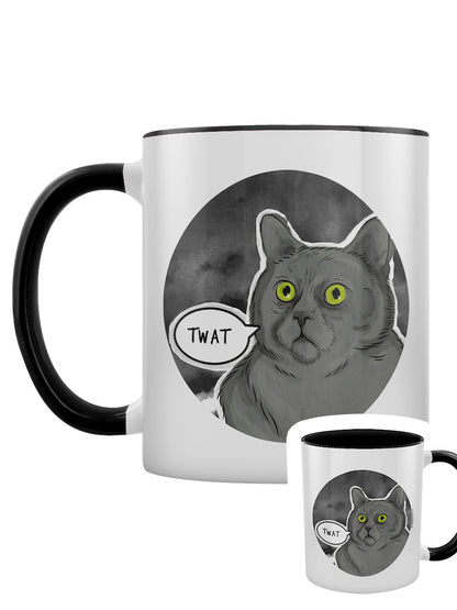 Cute But Abusive Twat Black Inner 2-Tone Mug