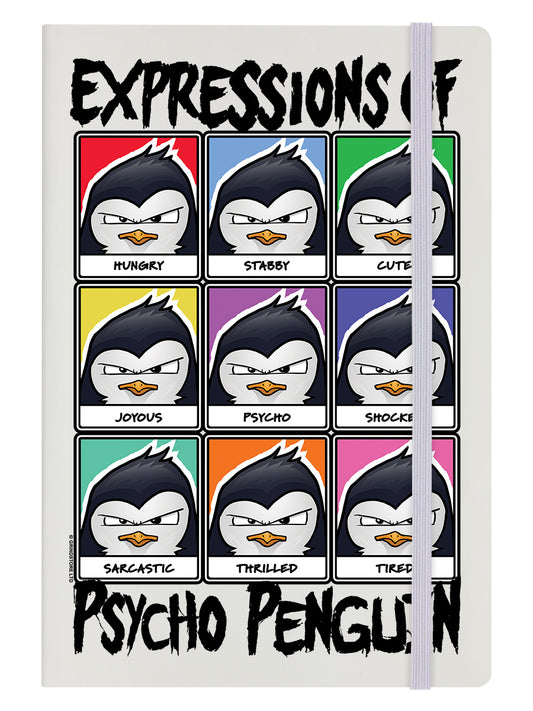 Psycho Penguin Expressions Cream A5 Hard Cover Notebook