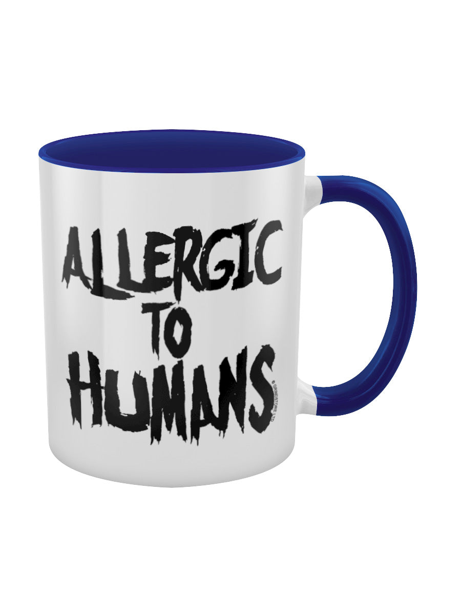 Psycho Penguin Allergic To Humans Blue Inner 2-Tone Mug