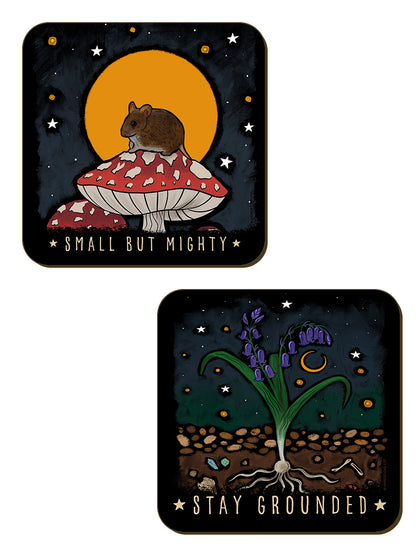 Magical Mushrooms Still Growing 4 Piece Coaster Set