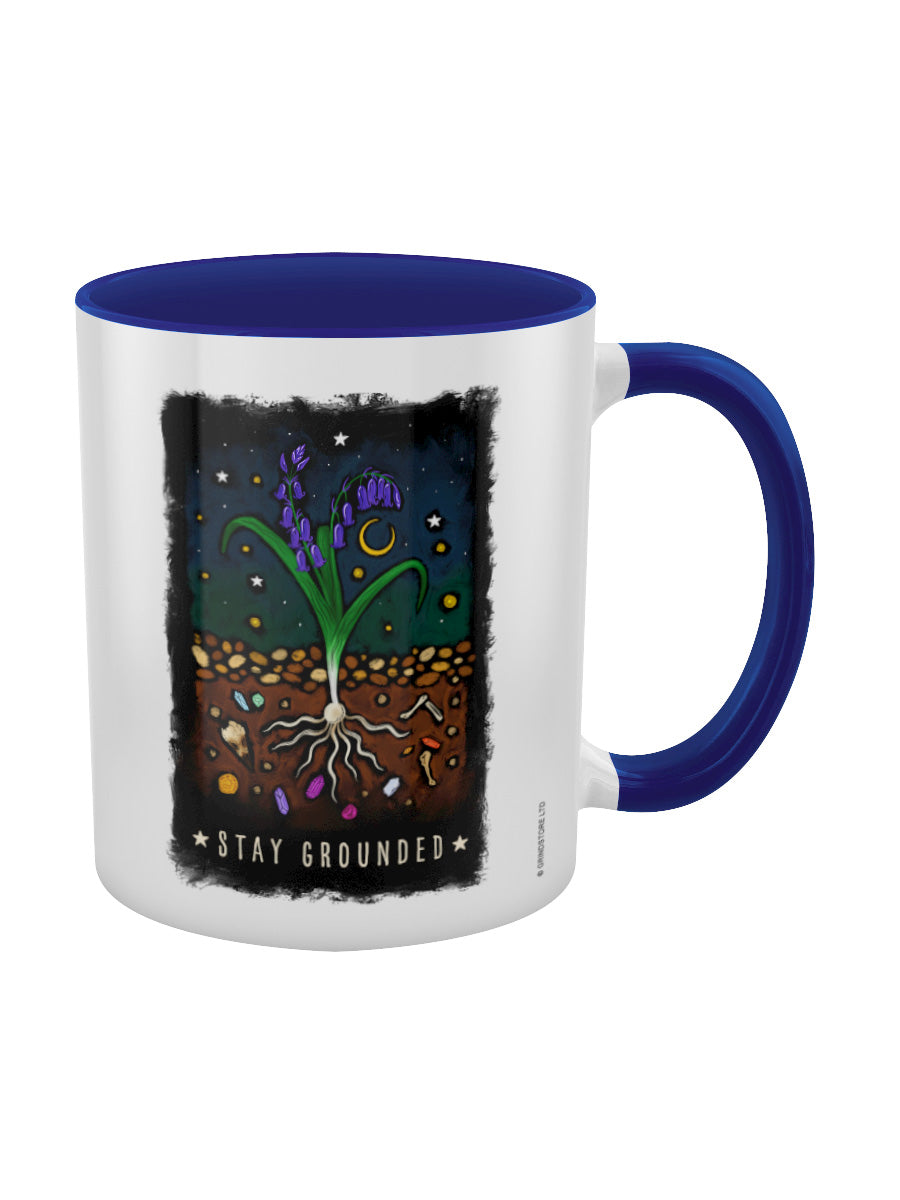 Mystical Roots Stay Grounded Blue Inner 2-Tone Mug