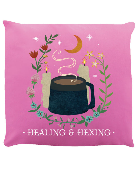Healing & Hexing Pink Cushion