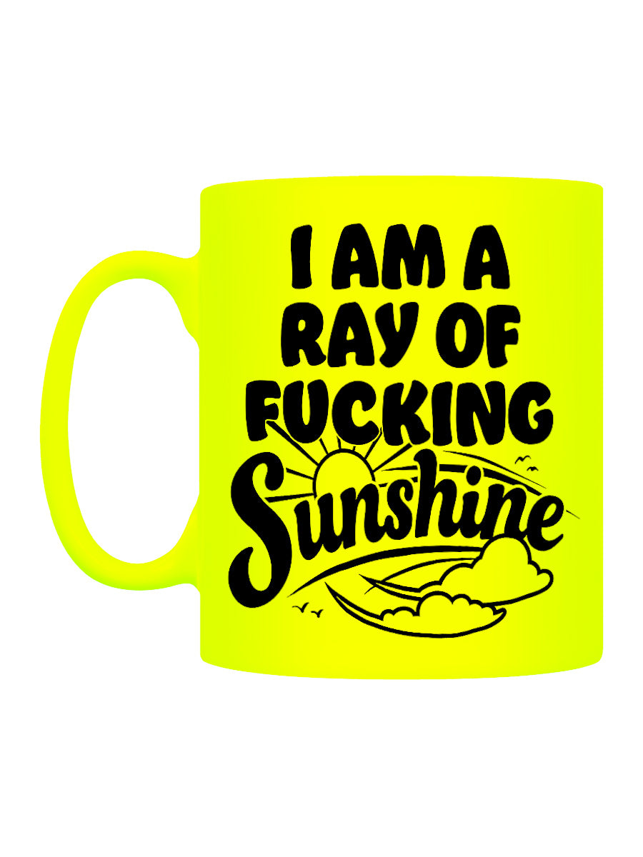 I Am A Ray of Fucking Sunshine Yellow Neon Mug