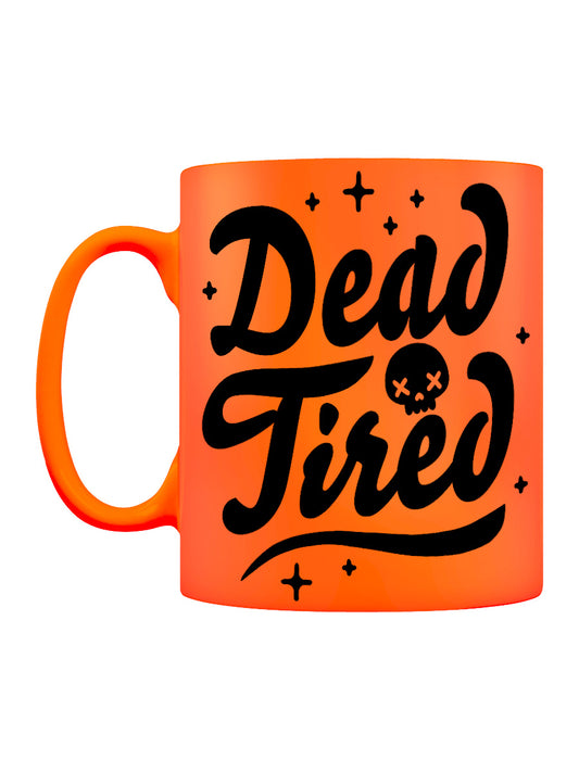 Dead Tired Orange Neon Mug