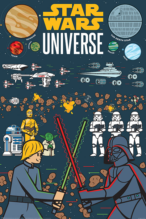 Star Wars Universe Illustrated Maxi Poster