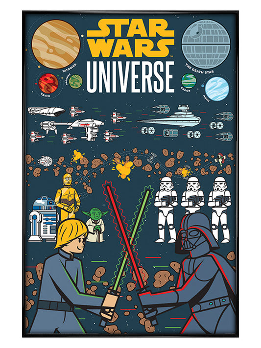 Star Wars Universe Illustrated Maxi Poster