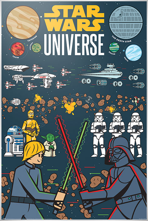 Star Wars Universe Illustrated Maxi Poster