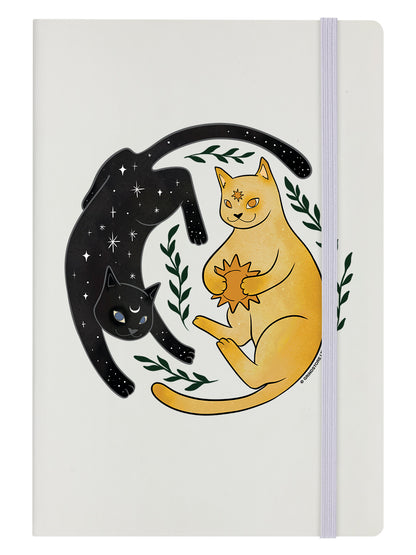 Celestial Kittens Cream A5 Hard Cover Notebook