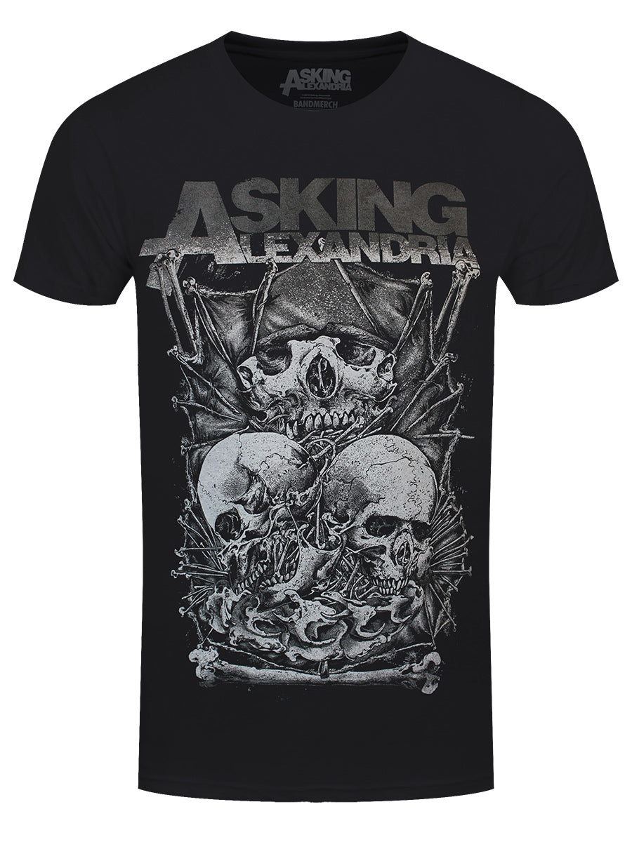 Asking Alexandria Skull Stack Men's Black T-Shirt