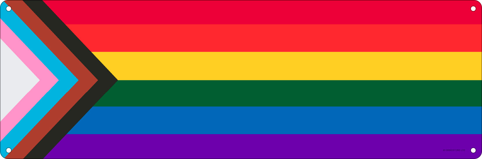 Progress Pride Sign Progress Pride Slim Tin Sign