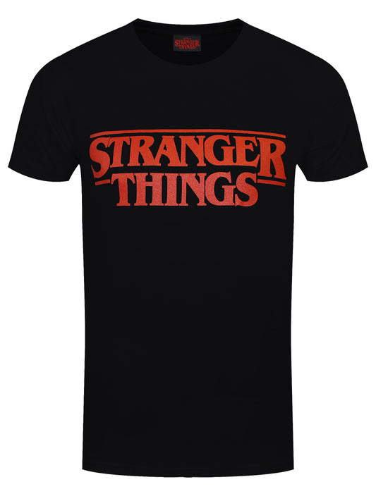 Stranger Things Logo Men's Black T-Shirt