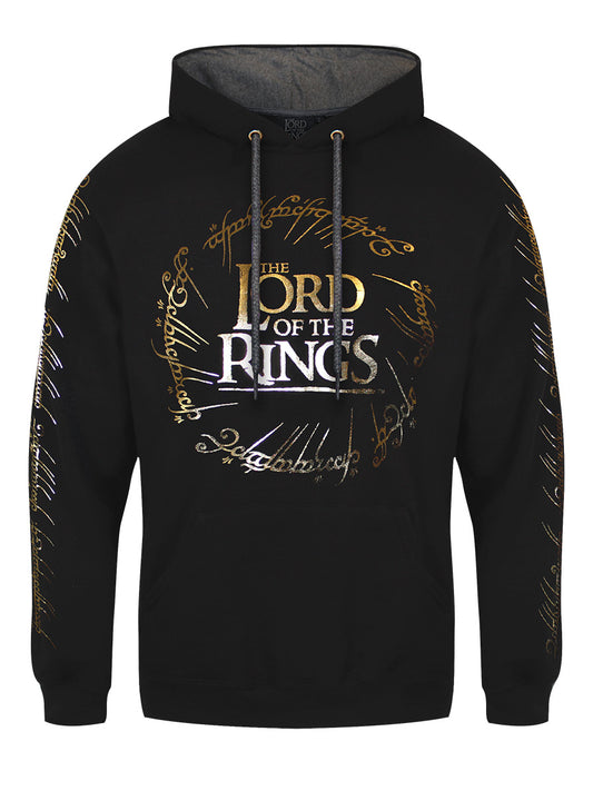 Lord of the Rings Gold Foil Logo Men's Pullover Hoodie