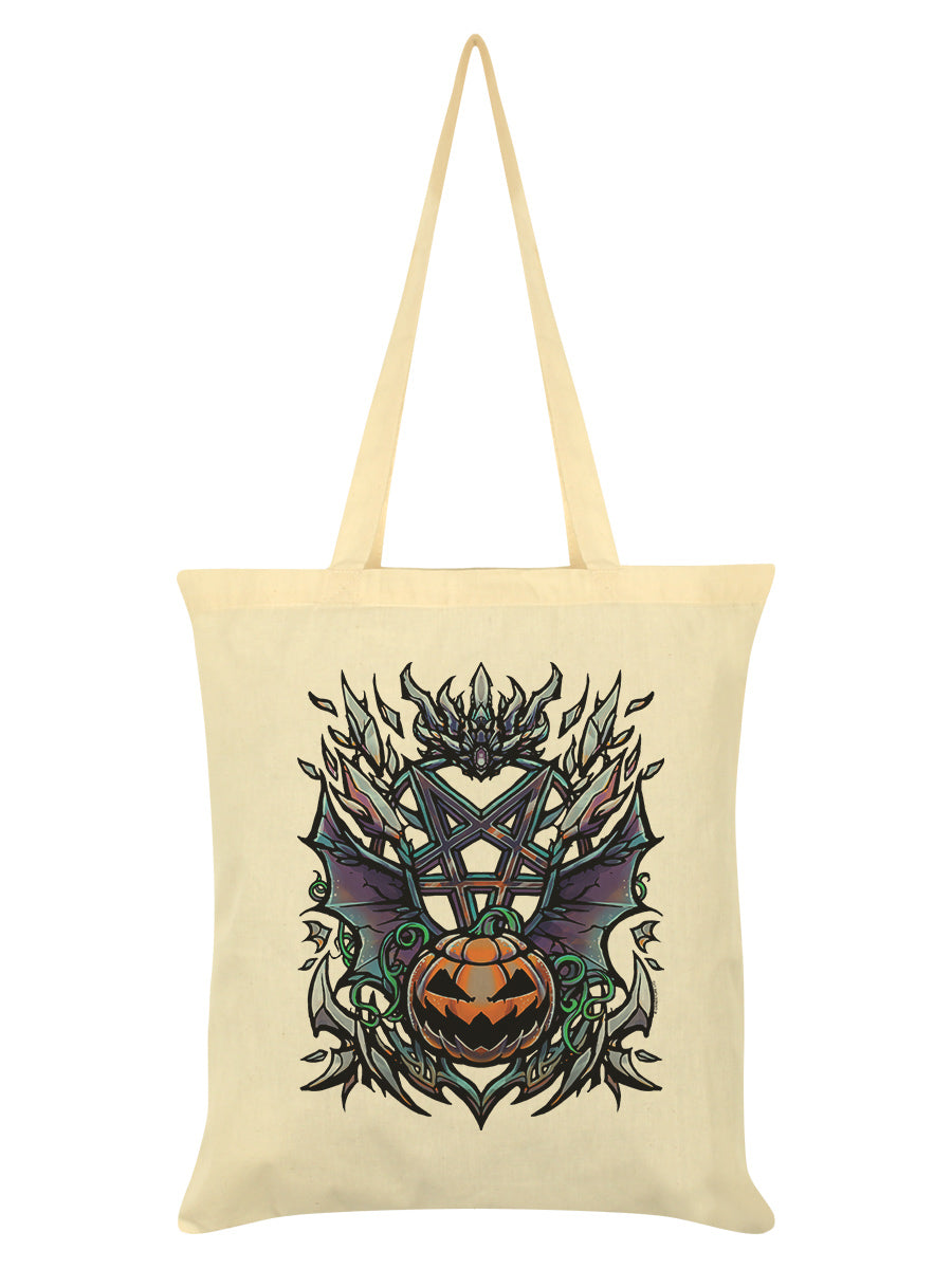 Pentagram Pumpkin Cream Tote Bag