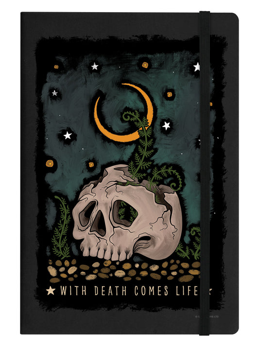 Natural World With Death Comes Life Black A5 Hard Cover Notebook