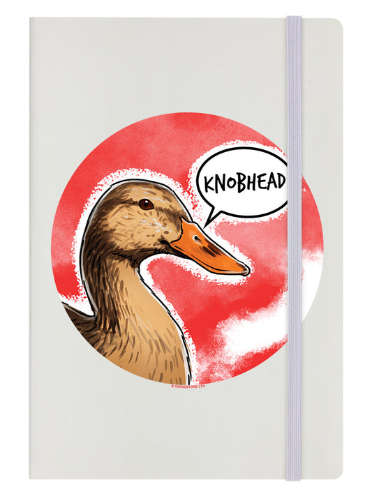 Cute But Abusive Knobhead Cream A5 Hard Cover Notebook