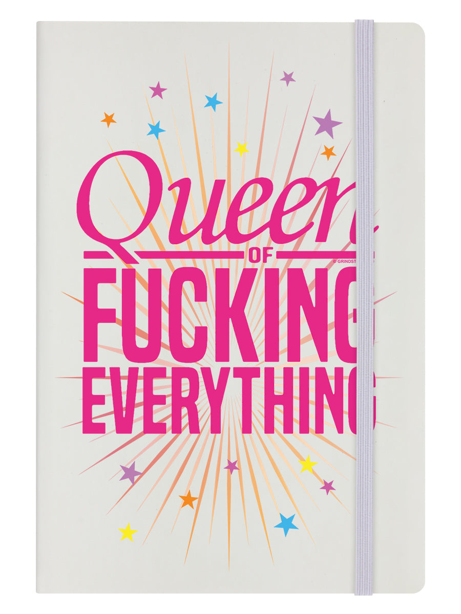 Queen of Fucking Everything Cream A5 Hard Cover Notebook