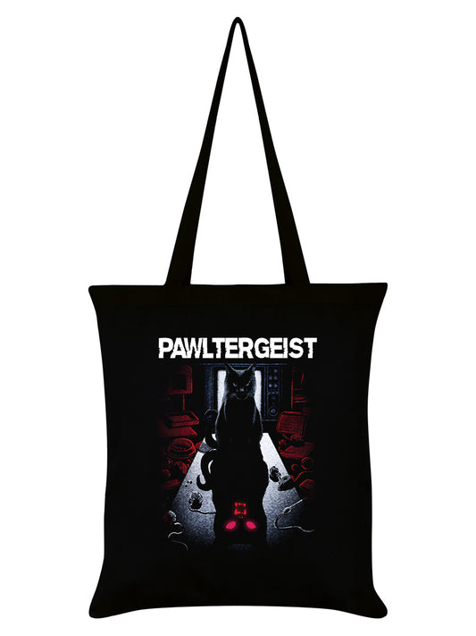 Horror Cats Pawltergeist Black Tote Bag