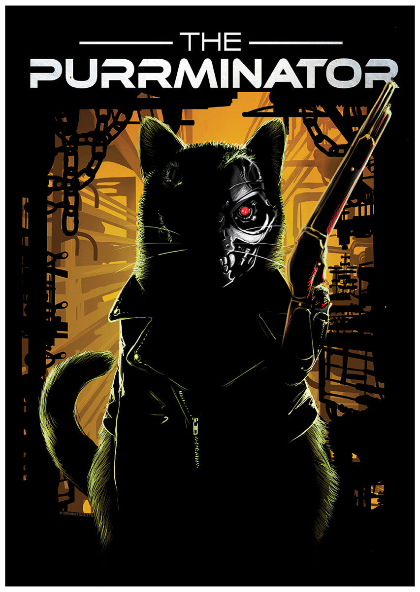 Horror Cats The Purrminator Mini Poster