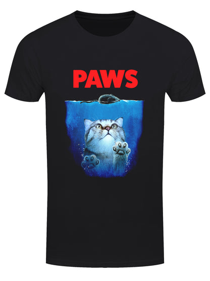 Horror Cats Paws Men's Black T-Shirt