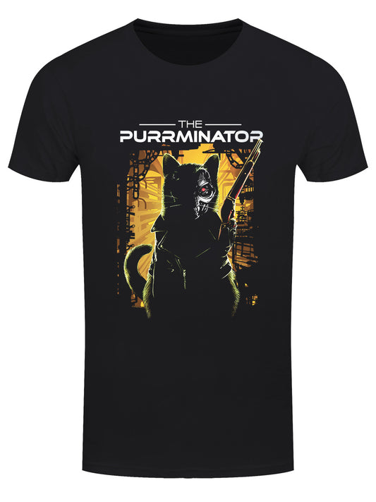 The Purrminator Men's Black T-Shirt