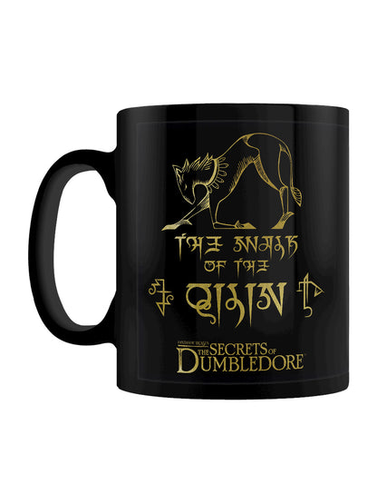 Fantastic Beasts The Secrets of Dumbledore Qilin Gold Black Coffee Mug