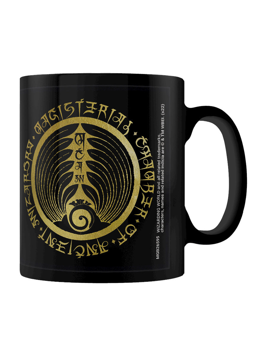 Fantastic Beasts The Secrets of Dumbledore Qilin Gold Black Coffee Mug
