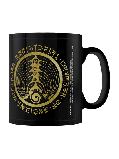 Fantastic Beasts The Secrets of Dumbledore Qilin Gold Black Coffee Mug