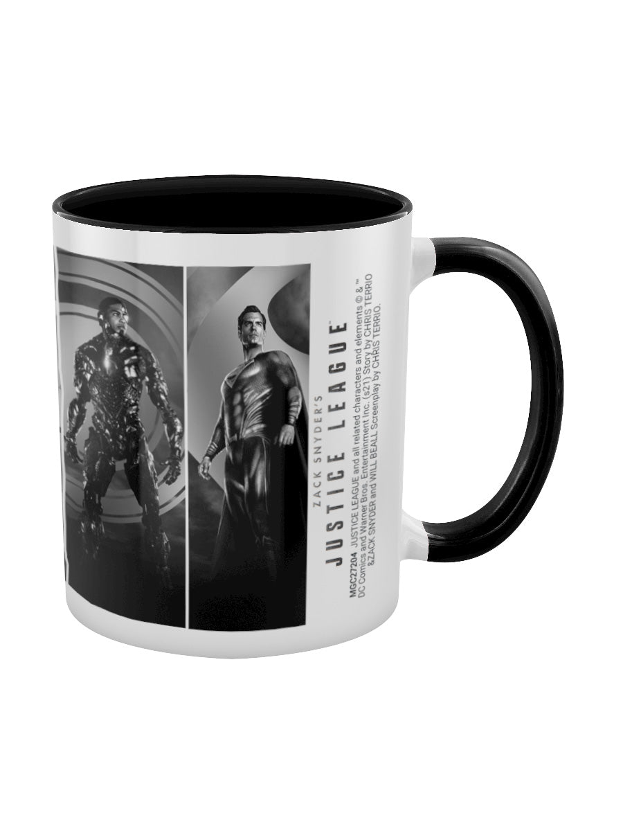 Justice League Snyder Black and White Black Coloured Inner Mug