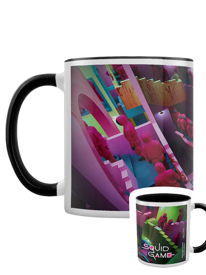 Squid Game Stairs Black Coloured Inner Mug