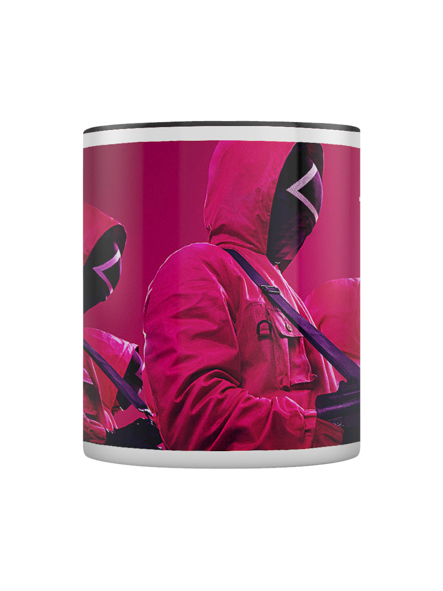 Squid Game Masked Men Black Coloured Inner Mug