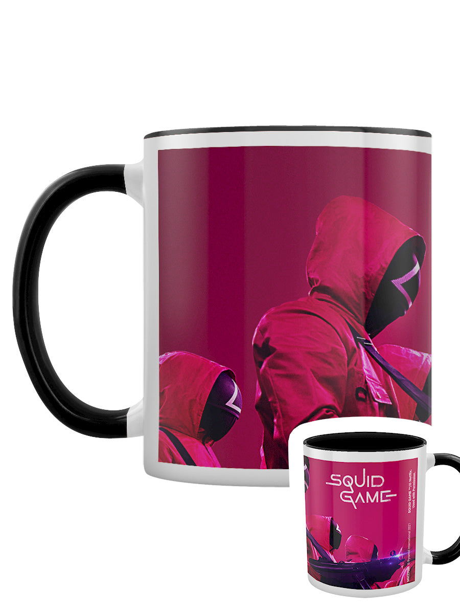 Squid Game Masked Men Black Coloured Inner Mug