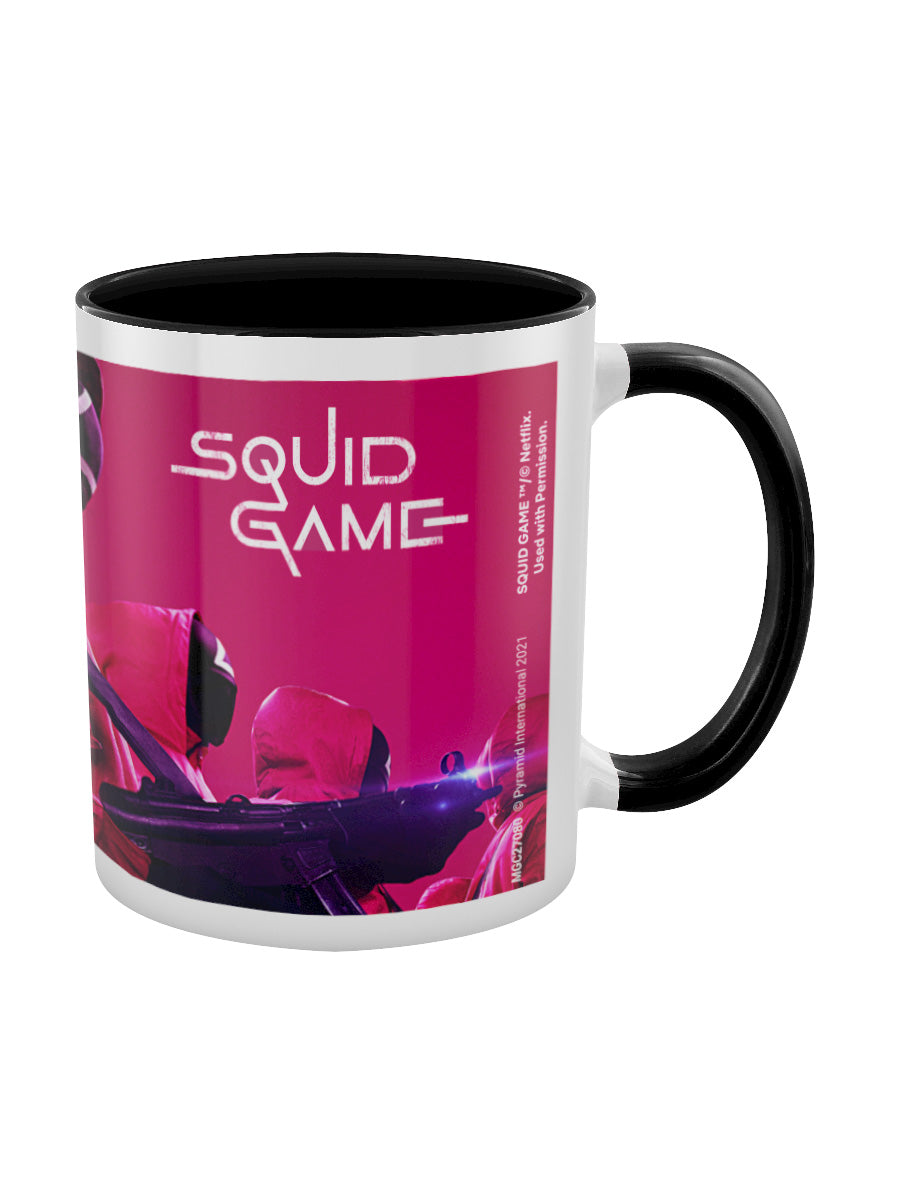 Squid Game Masked Men Black Coloured Inner Mug