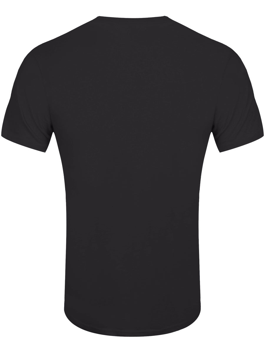 Jurassic Park Scratched Logo Men's Black Acid Wash T-Shirt