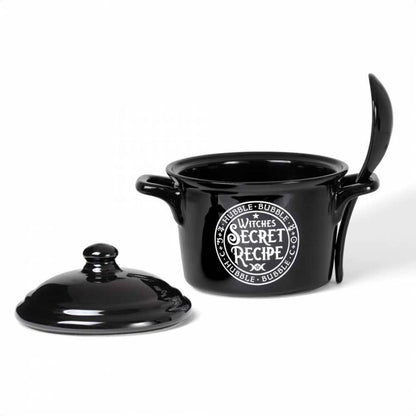 Alchemy Witches Secret Recipe Lidded Bowl & Spoon Set