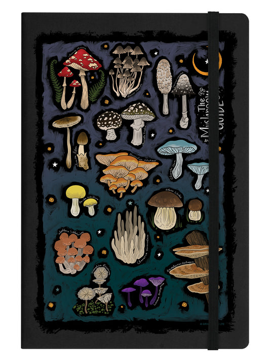 The Mushroom Guide Black A5 Hard Cover Notebook