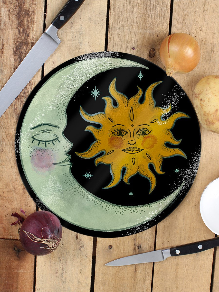 Ethereal Night & Day Glass Chopping Board