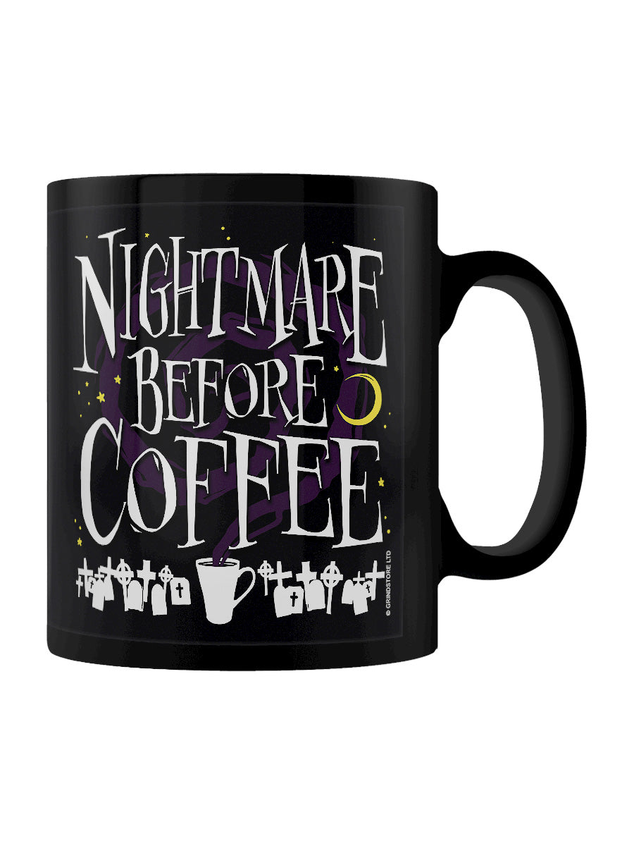 A Nightmare Before Coffee Black Mug