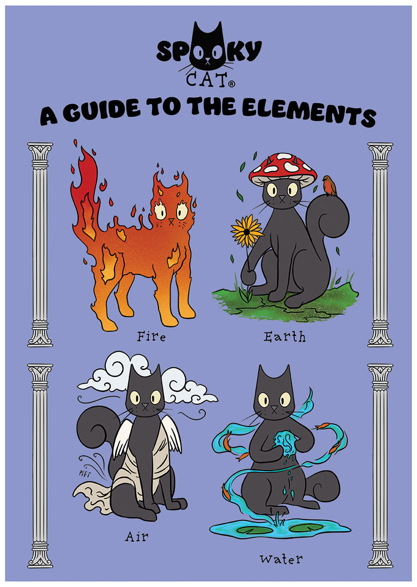 Spooky Cat A Guide To The Elements Mini Poster