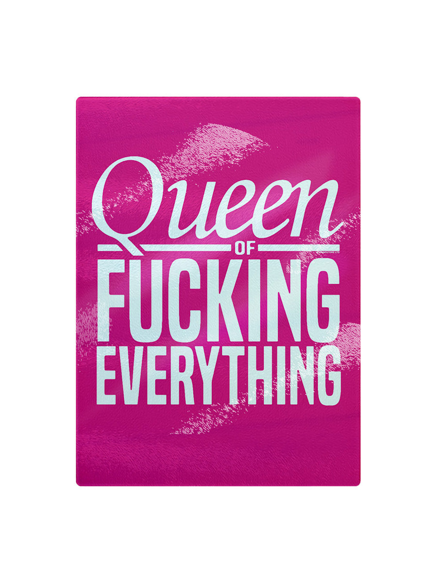 Queen of Fucking Everything Small Rectangular Chopping Board