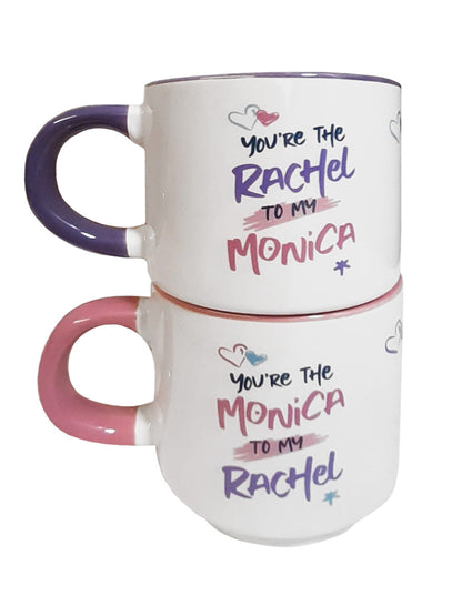 Friends Monica and Rachel Stackable Mug Set
