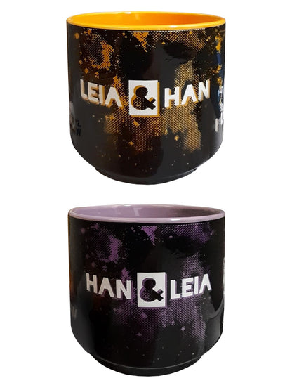 Star Wars Han & Leia Stackable Mug Set