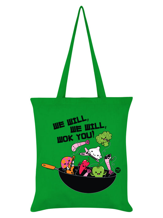 Pop Factory We Will, We Will, Wok You Green Tote Bag