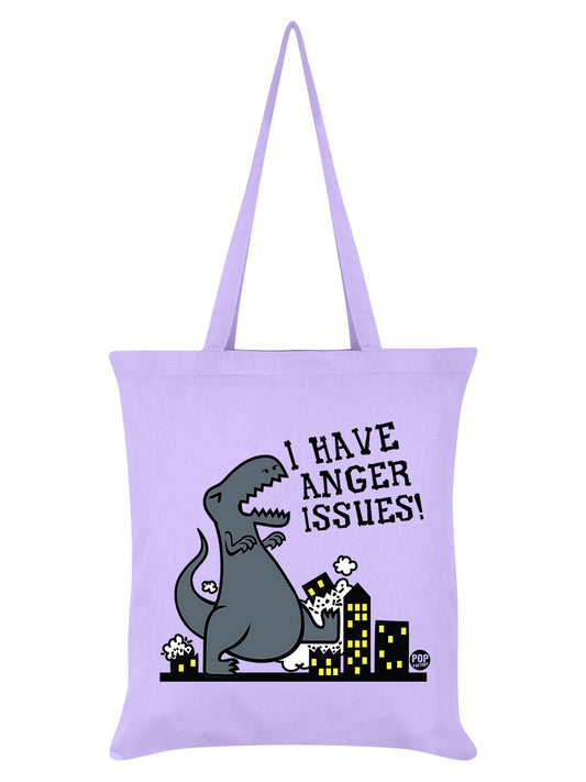 Pop Factory I Have Anger Issues Lilac Tote Bag