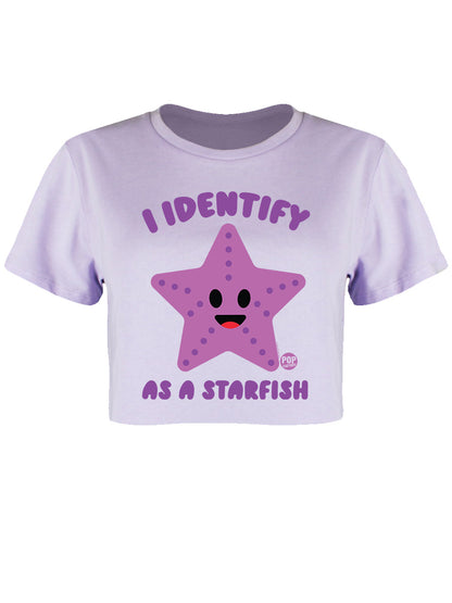 Pop Factory I Identify As A Starfish Lilac Boxy Crop Top