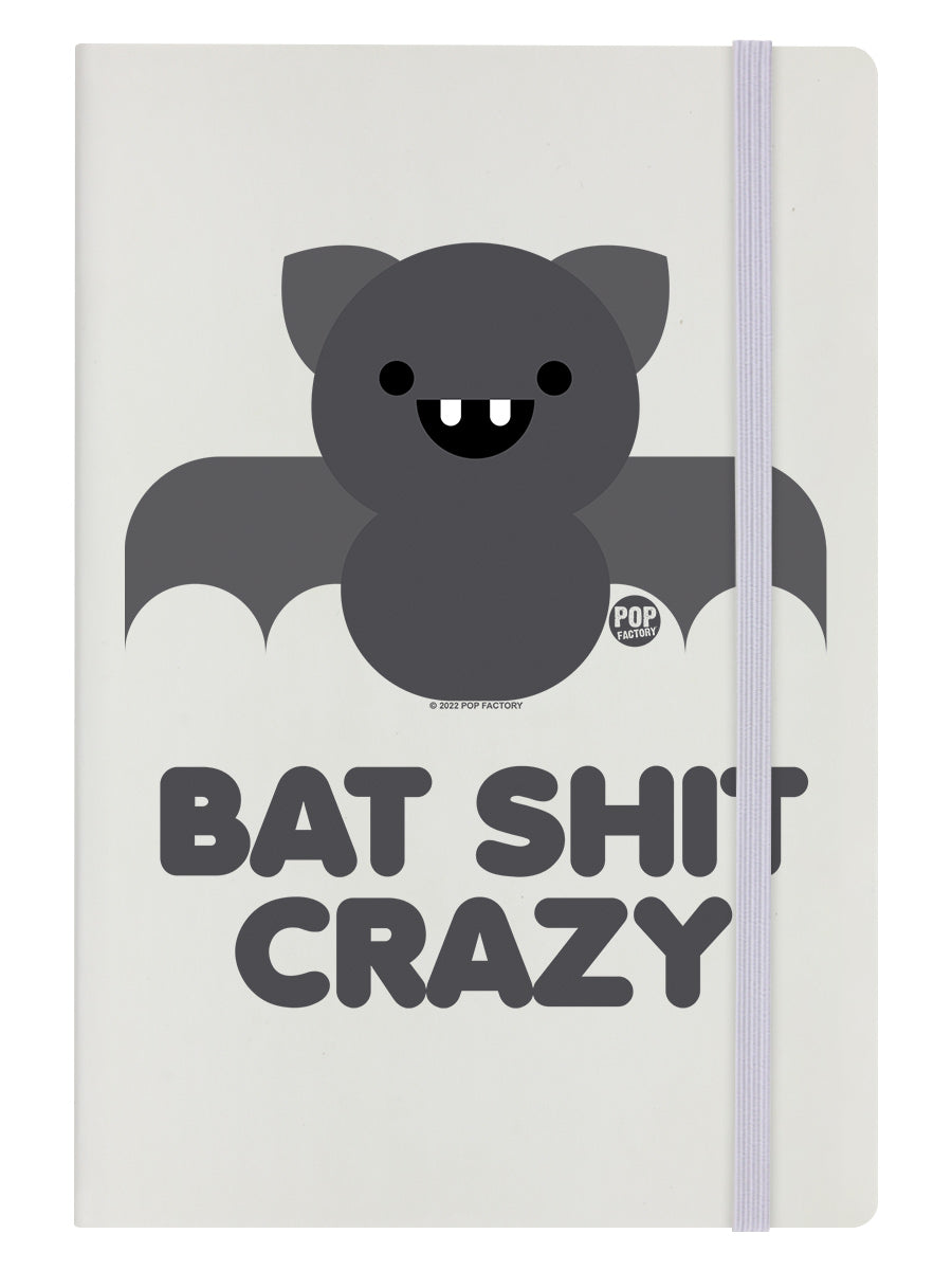 Pop Factory Bat Shit Crazy Cream A5 Hard Cover Notebook