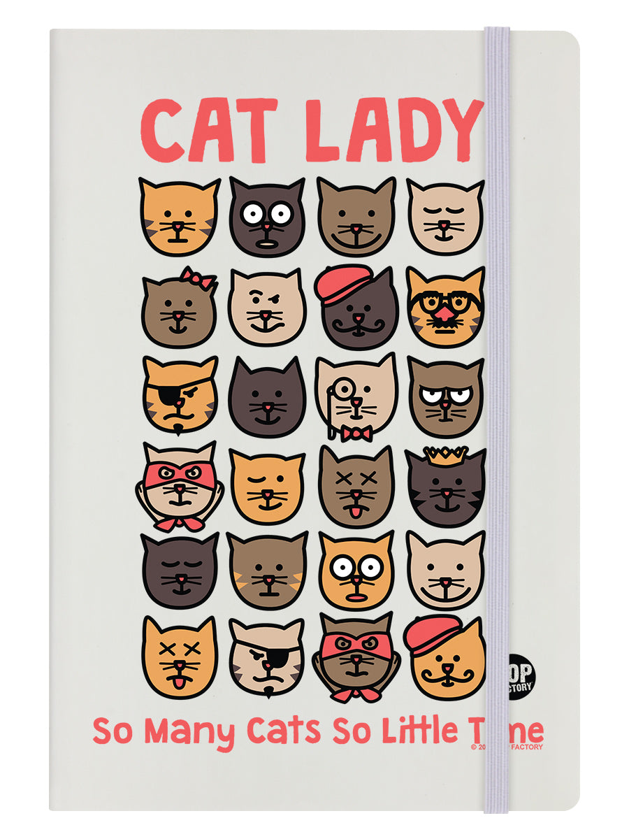 Pop Factory Cat Lady Cream A5 Hard Cover Notebook