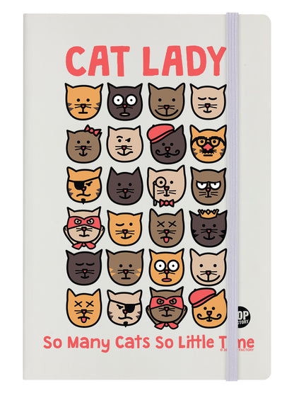 Pop Factory Cat Lady Cream A5 Hard Cover Notebook