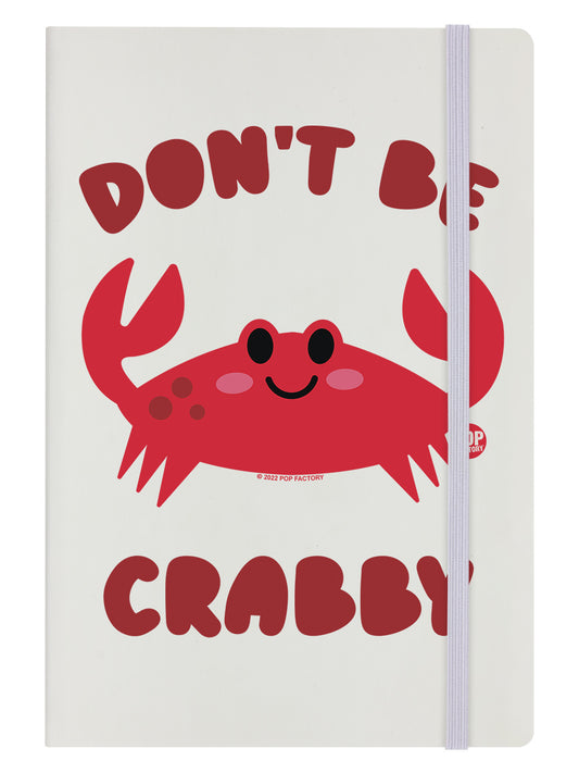 Pop Factory Don't Be Crabby Cream A5 Hard Cover Notebook